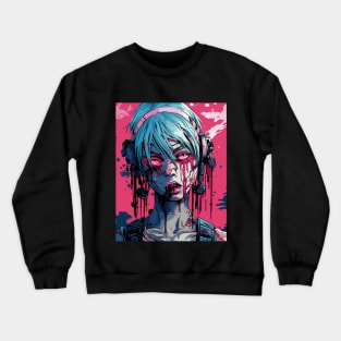 Splash Zombie Girl Crewneck Sweatshirt